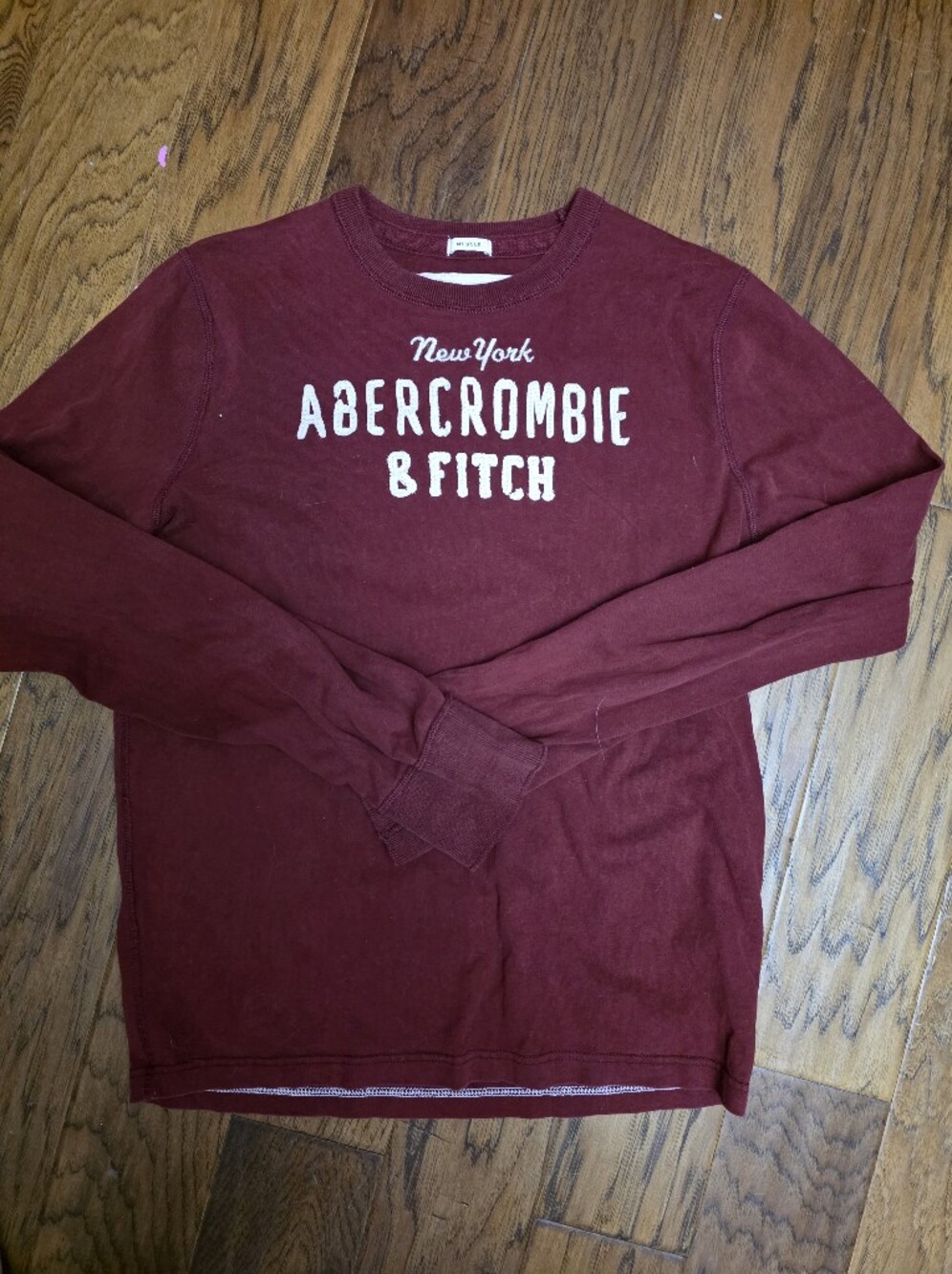 Abercrombie & Fitch Maroon Logo Longsleeve